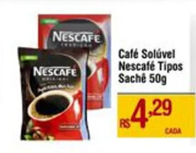 Max Atacadista Café Solúvel Nescafé Tipos Sache 50g oferta