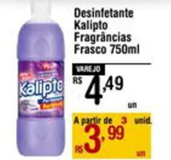 Desinfetante Kalipto Fragrâncias Frasco 750ml