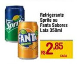Max Atacadista Refrigerante Sprite ou Fanta Sabores Lata 350ml oferta