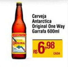 Max Atacadista Cerveja Antarctica Original One Way Garrafa 600ml oferta