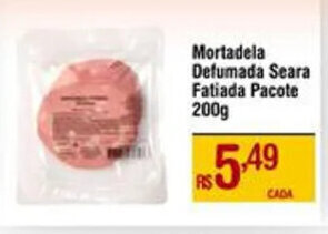 Max Atacadista Mortadela Defumada Seara Fatiada Pacote 200g oferta