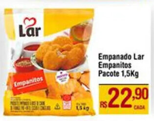 Max Atacadista Empanado Lar Empanitos Pacote 1,5Kg oferta