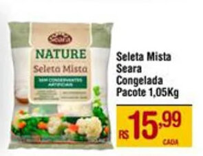 Max Atacadista Seleta Mista Seara Congelada Pacote 1,05Kg oferta