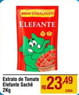 Max Atacadista Extrato de Tomate Elefante Sache 2Kg oferta