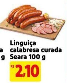 Extra Supermercado Linguiça calabresa curada Seara 100 g oferta