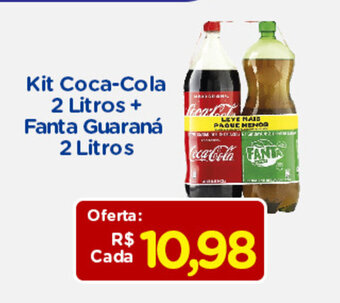Kit Coca Cola 2L + Fanta Guarana 2L