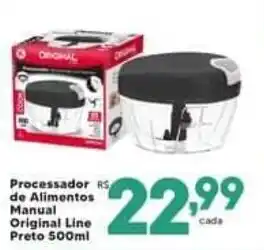 Processador de Alimentos Manual Original Line Preto 500ml