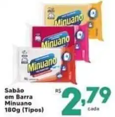 Sabão em Barra Minuano 180g (Tipos)