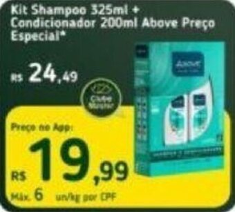 Master Supermercados Kit Shampoo 325ml + Condicionador 200ml Above Preço Especial* oferta