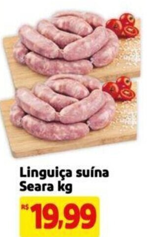 Extra Supermercado Linguiça suína Seara kg oferta
