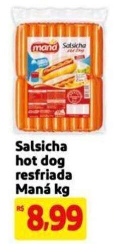 Extra Supermercado Salsicha hot dog resfriada Maná kg oferta