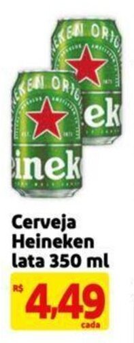 Cerveja Heineken lata 350 ml