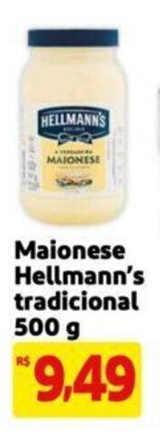 Extra Supermercado Maionese Hellmann's tradicional 500 g oferta