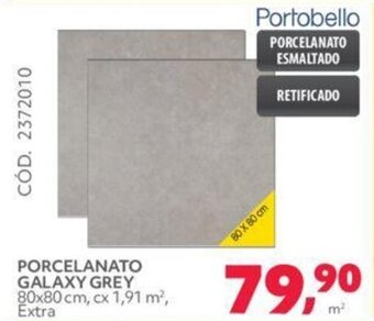 Telhanorte PORCELANATO GALAXY GREY 80x80 cm, cx 1,91 m², Extra oferta