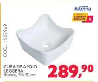 Telhanorte CUBA DE APOIO LEGGERA Branca, 30x30 cm oferta