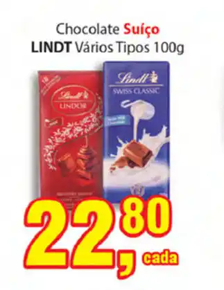 Supermercados Mundial Chocolate Suico Lindt 100g oferta