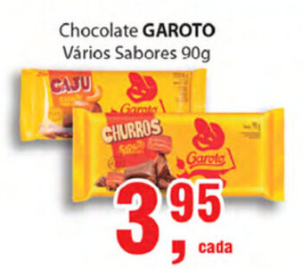 Supermercados Mundial Chocolate Garoto 90g oferta