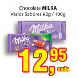 Supermercados Mundial Chocolate Milka 92g/100g oferta