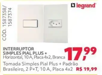 INTERRUPTOR SIMPLES PIAL PLUS+
