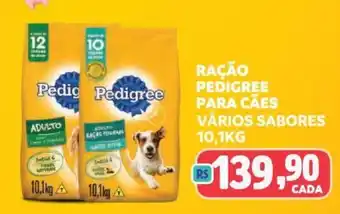 Supermercados Mateus RAÇÃO PEDIGREE PARA CÃES VÁRIOS SABORES 10,1KG oferta