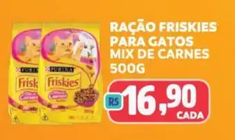 RAÇÃO FRISKIES PARA GATOS MIX DE CARNES 500G