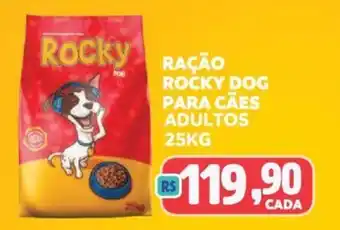 Supermercados Mateus Ração Rocky Dog Para cães Adultos 25kg oferta