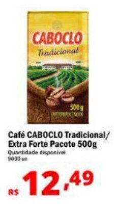 Café CABOCLO Tradicional/ Extra Forte Pacote 500g