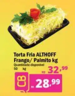 Althoff Supermercados Torta Fria ALTHOFF Frango/ Palmito kg oferta