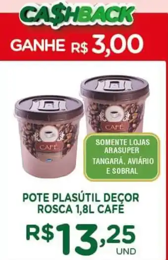 POTE PLASÚTIL DECOR ROSCA 1,8L CAFÉ