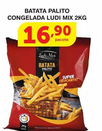 Roldão Batata palito congelada ludi mix 2kg oferta