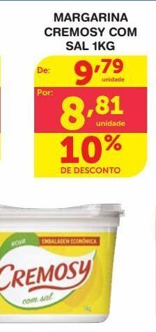 Roldão Margarina cremosy com sal 1kg oferta
