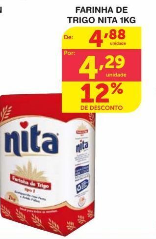 Roldão Farinha de trigo nita 1kg oferta