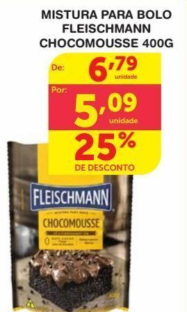 Mistura para bolo fleischmann chocomousse 400g