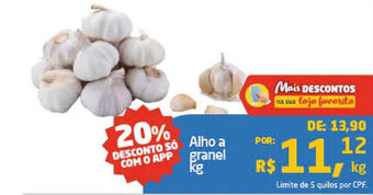 Tenda Atacado Alho a granel kg oferta
