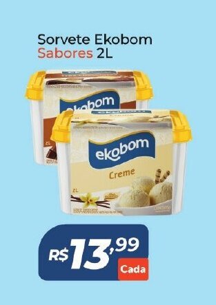 Atakarejo Sorvete Ekobom Sabores 2L oferta