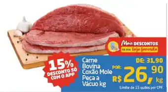 Tenda Atacado Carne Bovina POR: COM O APP Coxão Mole Peça a Vácuo kg oferta