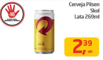 Tenda Atacado Cerveja Pilsen Skol Lata 269ml oferta
