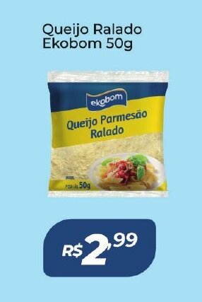 Atakarejo Queijo Ralado Ekobom 50g oferta