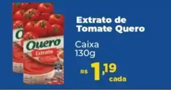Supermercados Mateus Extrato de Tomate Quero caixa 130g oferta