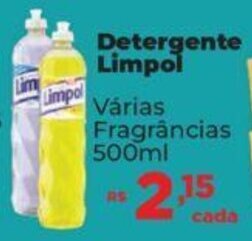 Supermercados Mateus Detergente Limpol Várias Fragrâncias 500ml oferta