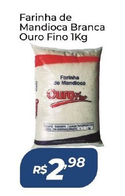 Farinha de Mandioca Branca Ouro Fino 1kg