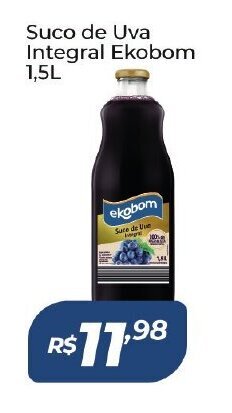 Atakarejo Suco de Uva Integral Ekobom 1.5L oferta