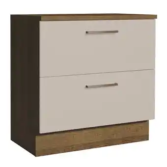 Balaroti Balcão 80 cm 2 gavetas rustic/crema agata madesa oferta