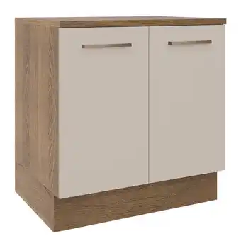 Balcão 80 x 60 cm 2 portas (com tampo) rustic/crema agata
