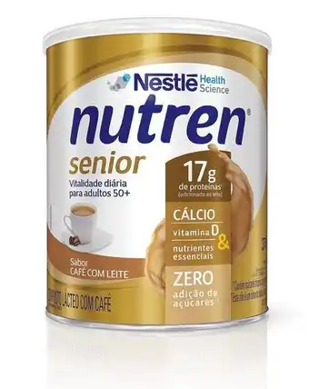 Farmácia Permanente Complemento alimentar nutren senior café com leite 370g oferta