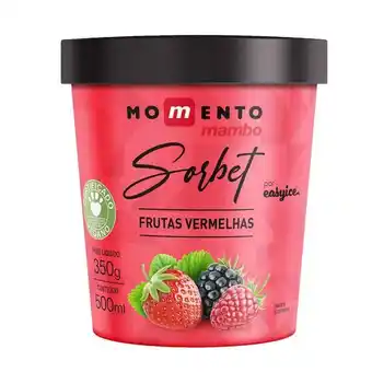 Sorbet frutas vermelhas vegano momento mambo 500ml
