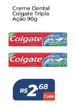 Atakarejo Creme Dental Colgate Tripla Acao 90g oferta