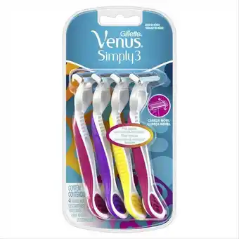 Aparelho depilatório gillette venus simply 3 com 4 unidades