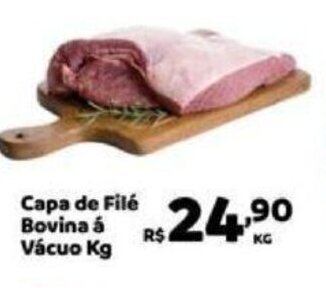 Max Atacadista Capa de Filé Bovina á Vácuo Kg oferta
