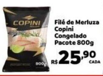 Max Atacadista Filé de Merluza Copini Congelado Pacote 800g oferta